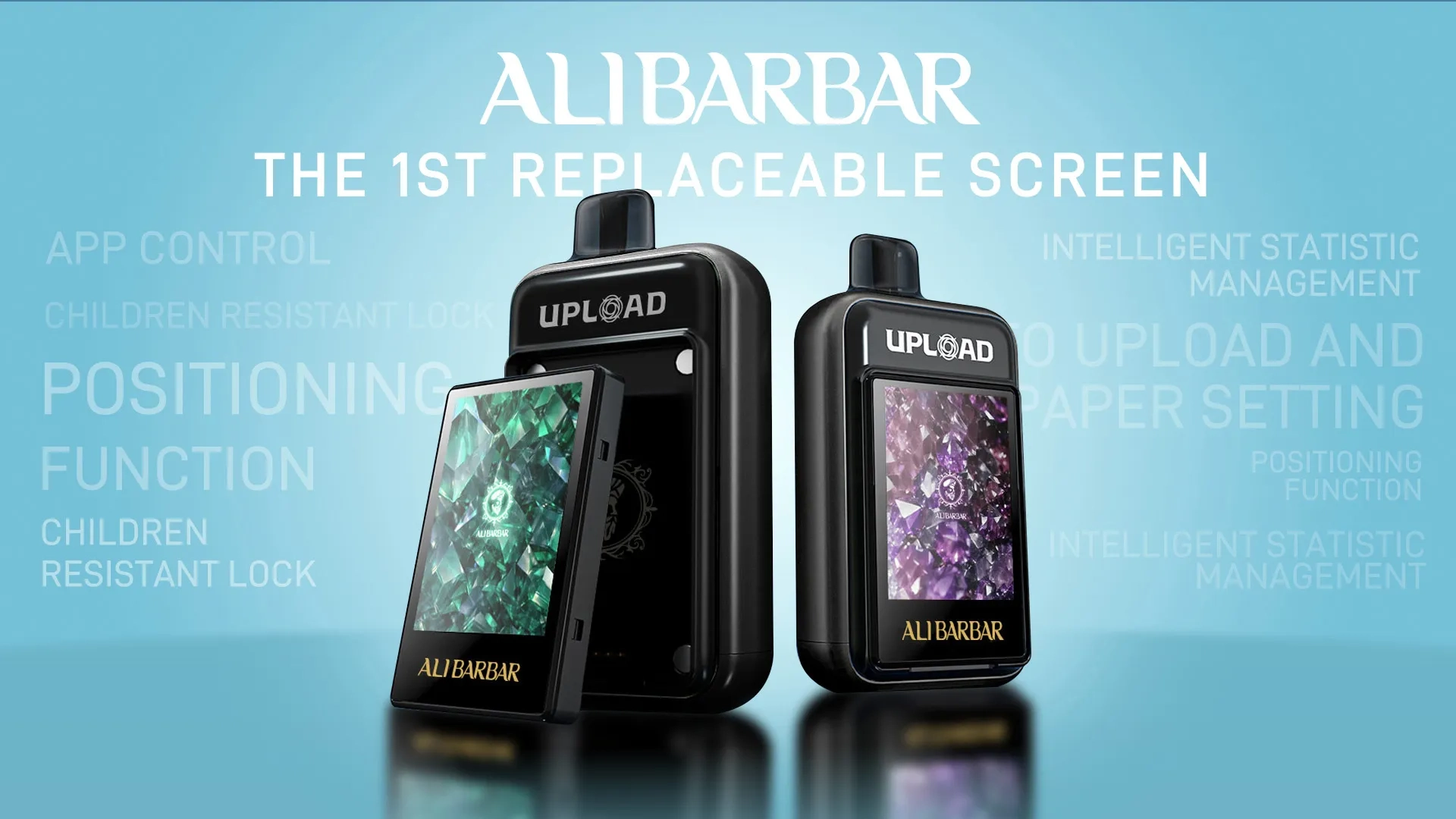 A happy user enjoying their personalized Alibarbar Upload Vape outdoors