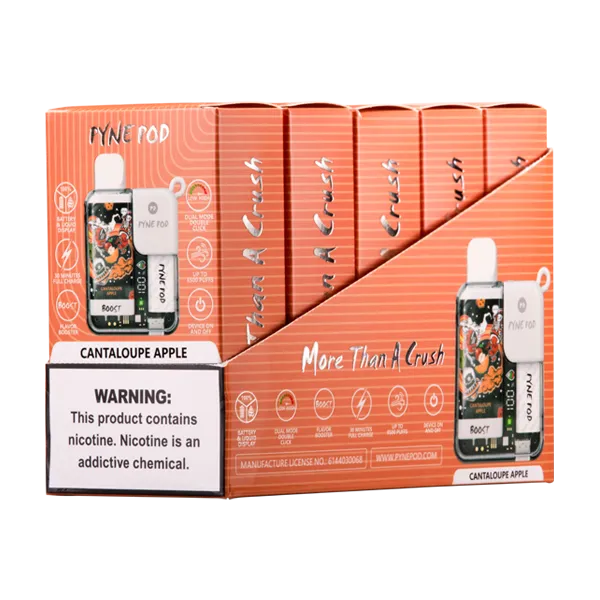 gunnpod vape device exploded diagram showing mesh coil, silicone plug and 1000 mAh battery